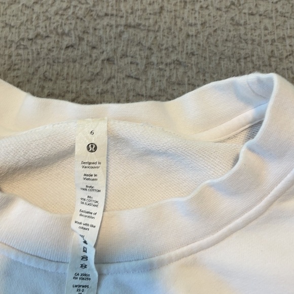 Lululemon White special edition crewneck size 6 - Picture 5 of 7